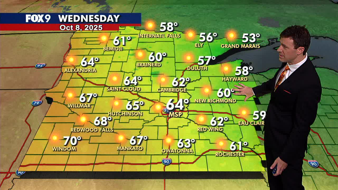 MN weather: Frosty start, sunny afternoon Wednesday
