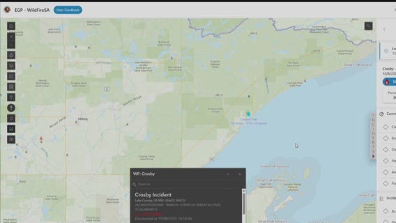 Crosby wildfire in northern MN burning 50 acres