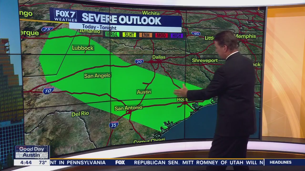 Austin weather: Level 1 risk of severe storms