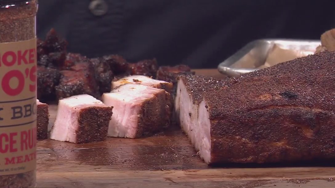 Smokey Mo's BBQ smokes some pork belly