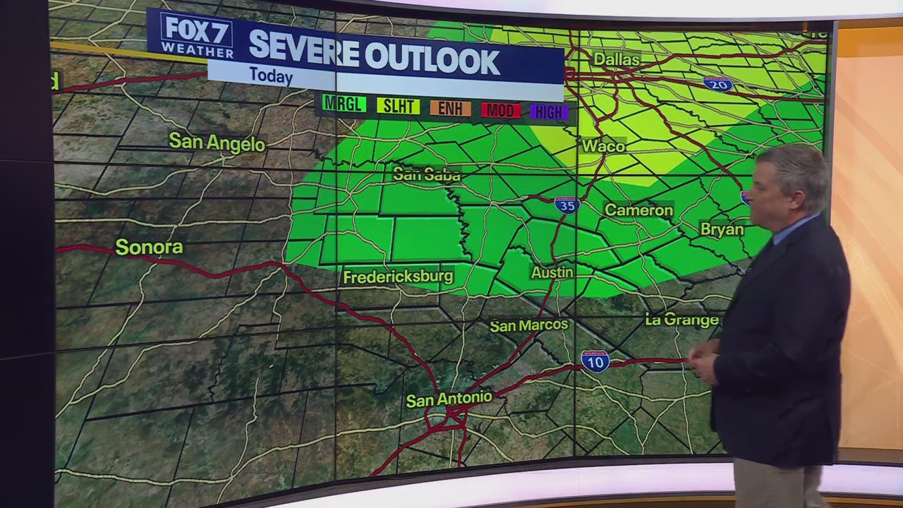 Austin weather: Isolated severe storms possible