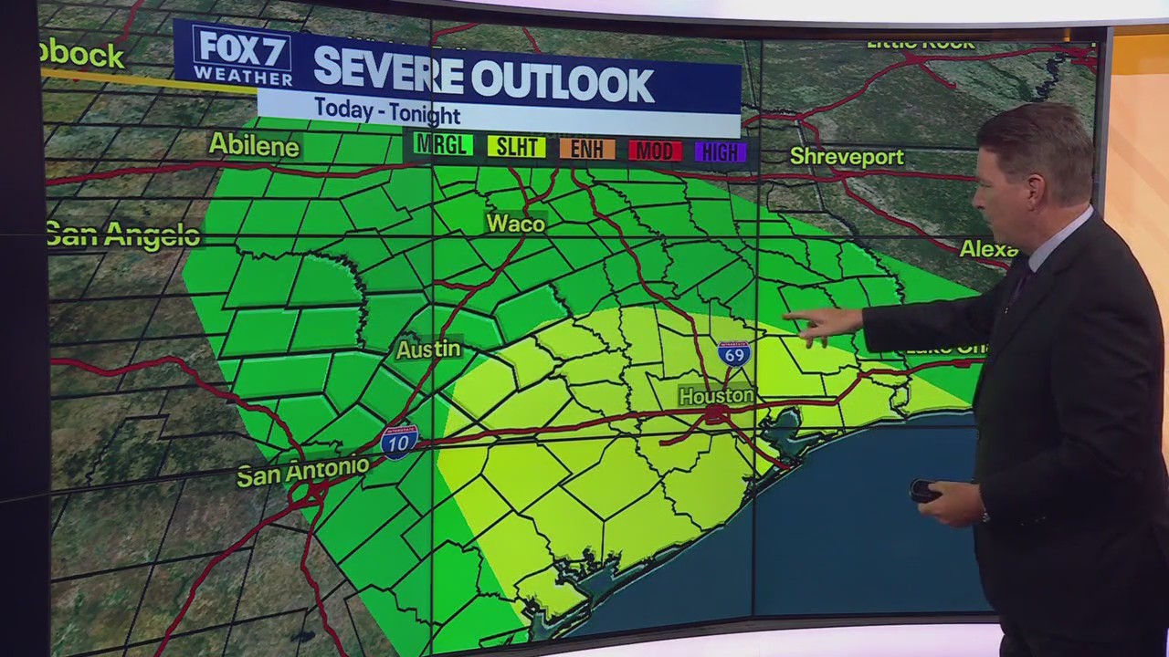 Austin weather: Spotty severe thunderstorms Thurs