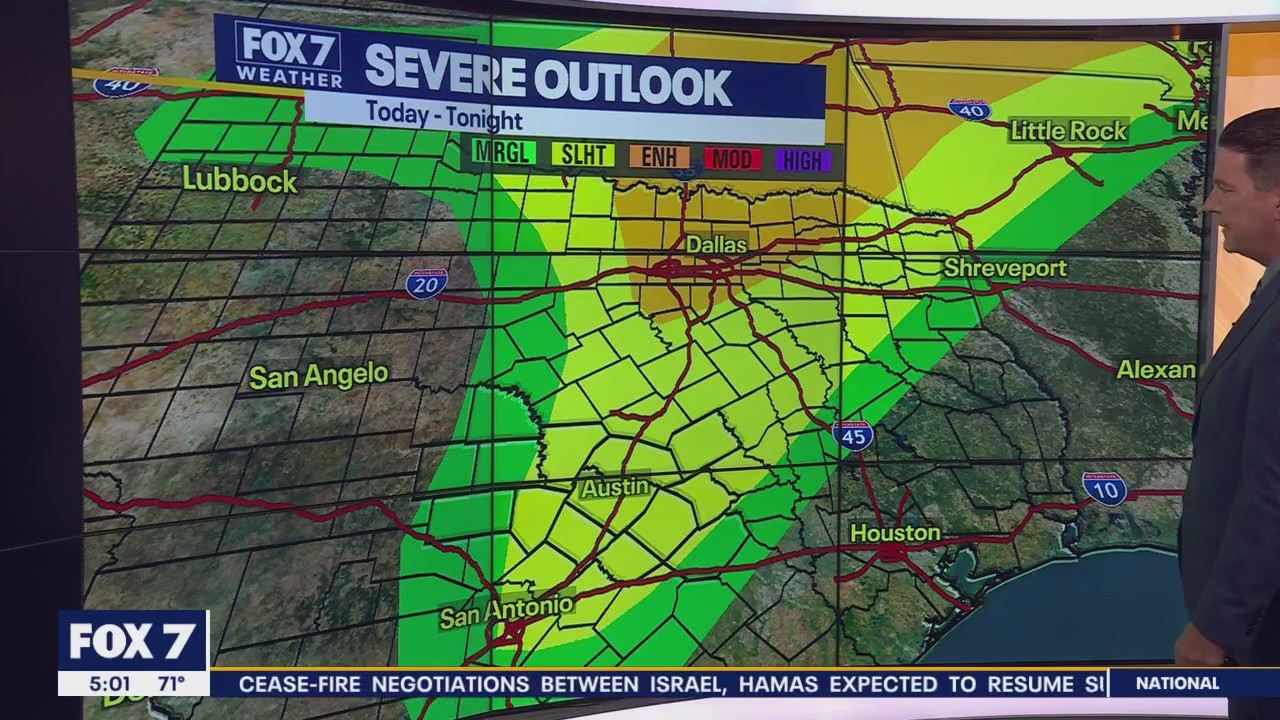 Austin weather: Increasing risk of severe storms