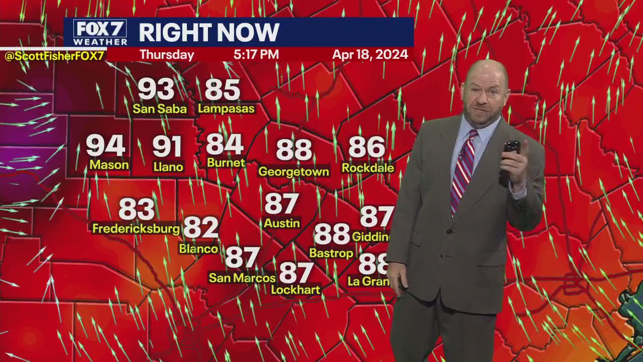 Austin weather: Near 100% chance of rain