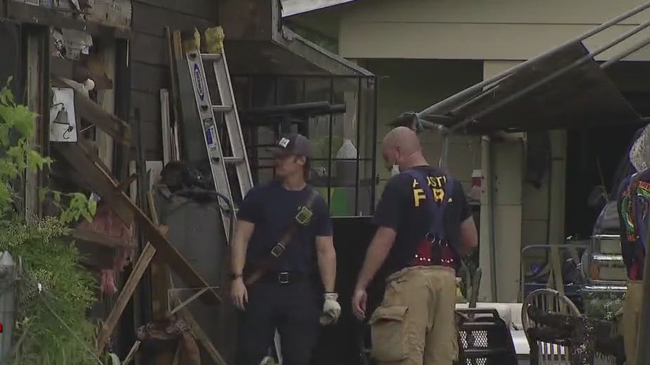 House fire causes explosions in Travis County