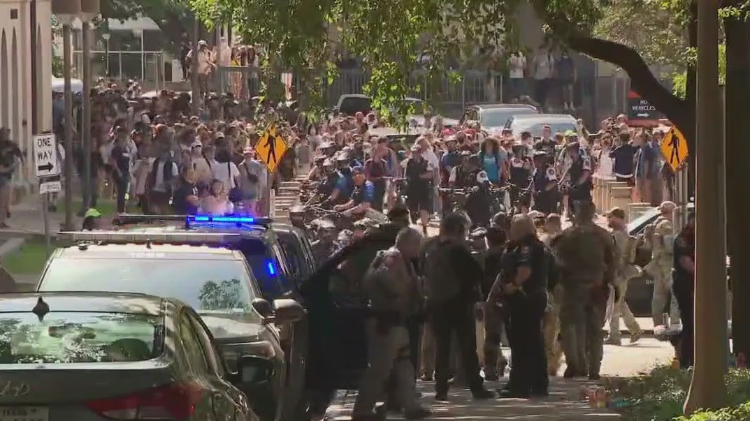 Protests held at UT Austin, Texas State
