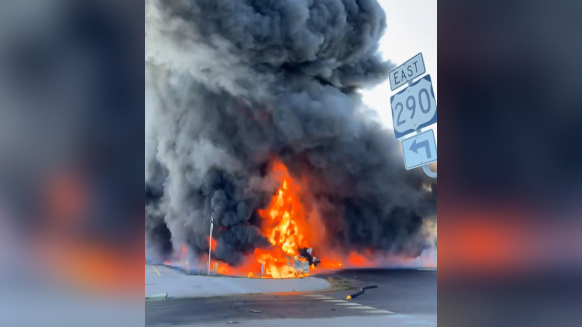 Tanker fire in Giddings