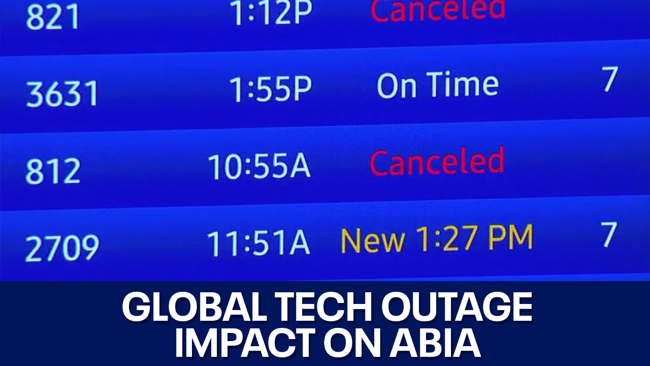 Global tech outage impact on ABIA