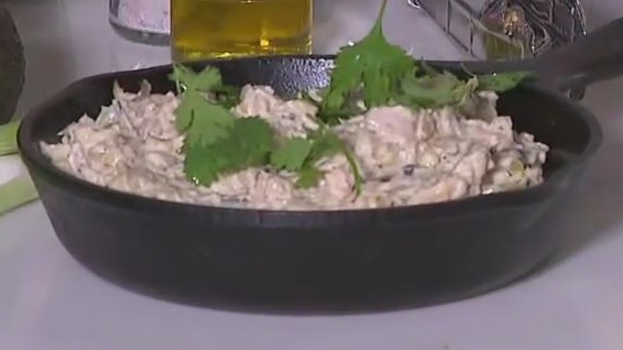Hatch chile chicken dip recipe from Tierra Neubaum