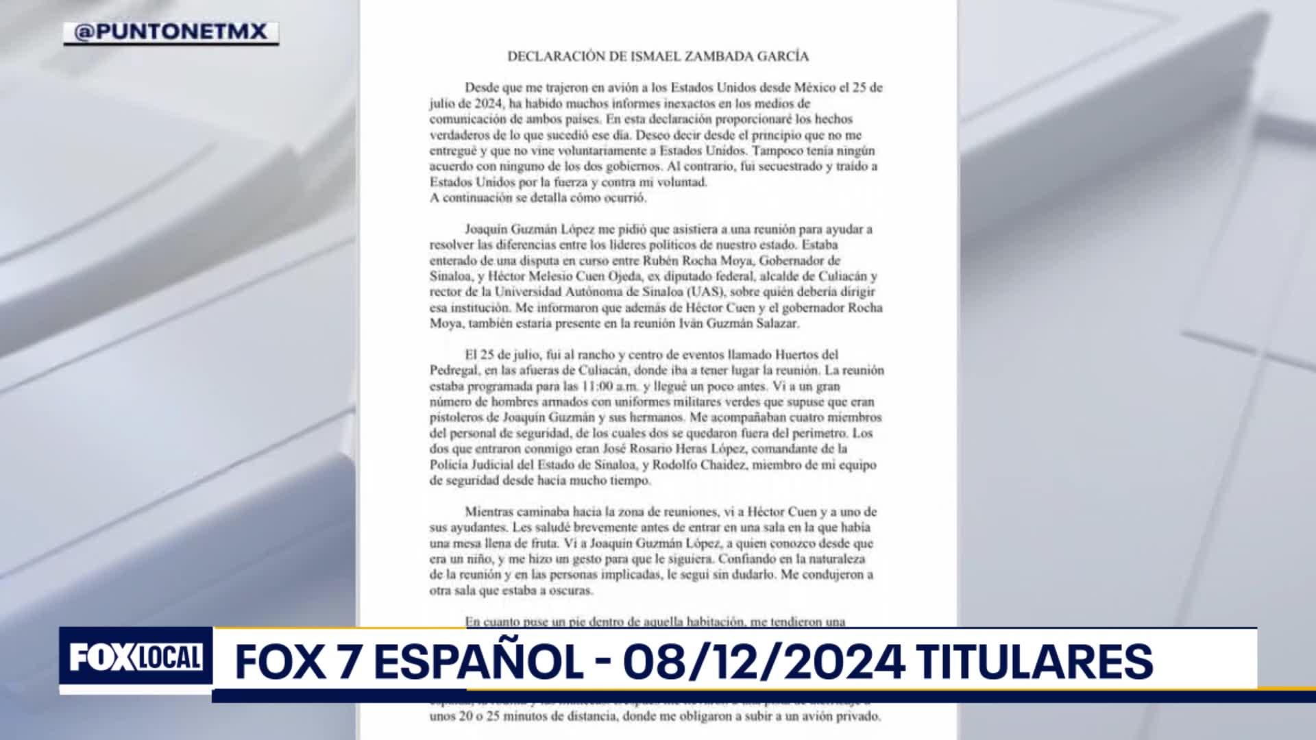 FOX 7 Espa?ol - 08/12/2024 Titulares