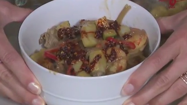 Shrimp and sweet potato glass noodles recipe