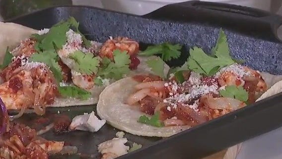 Chicken tinga taco recipe from Tierra Neubaum