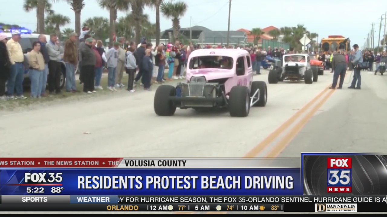 Residents protest beach driving in Ponce Inlet
