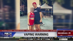 College cheerleader says vaping almost killed him
