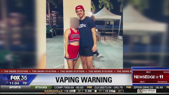 College cheerleader says vaping almost killed him