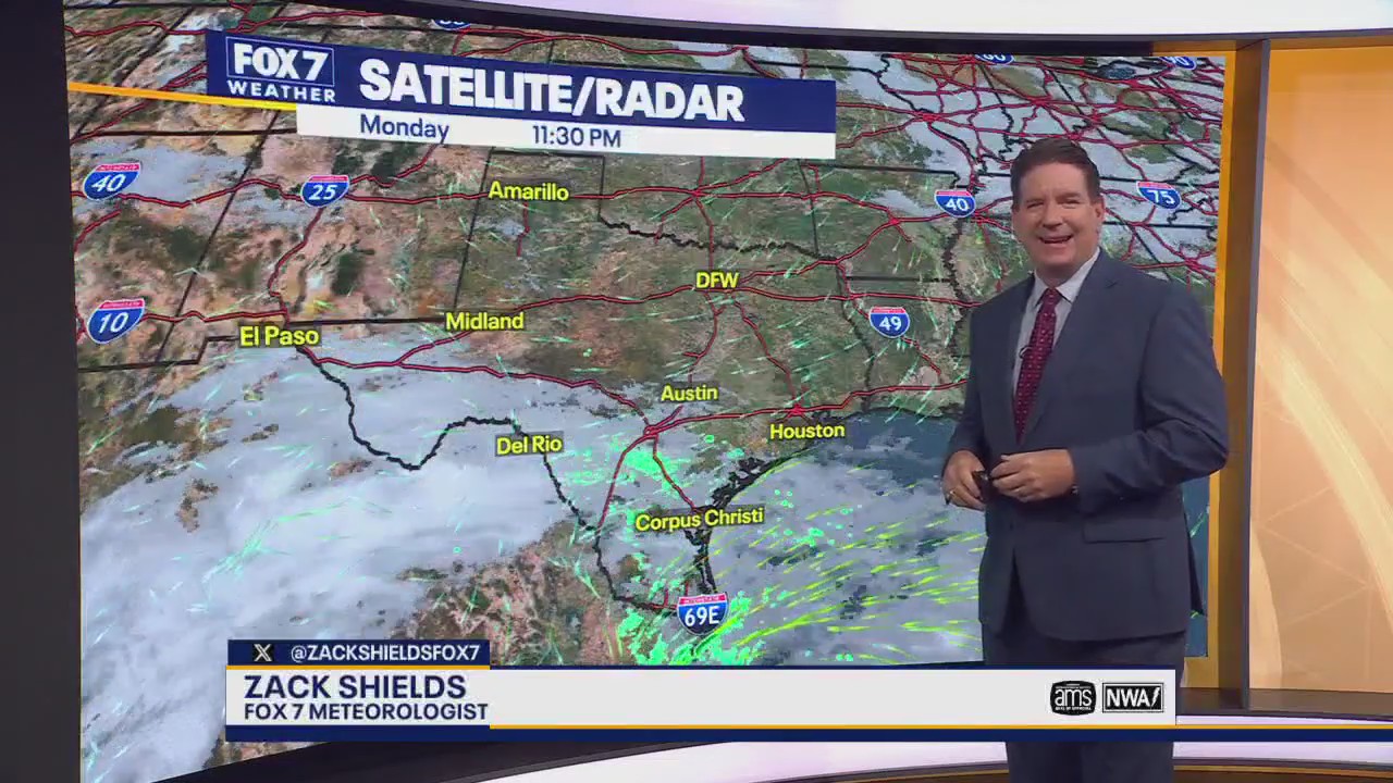 Austin weather: Cloudy day with rain ahead