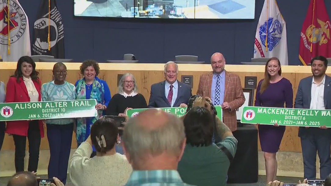 Outgoing Council members honored