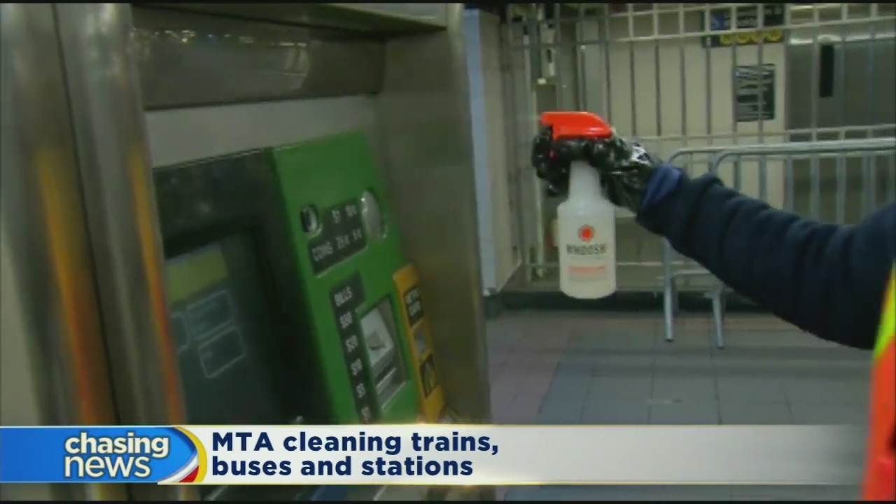 MTA cleaning trains, buses and stations