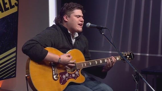 Devin Michaels performs in FOX 7 Austin studios