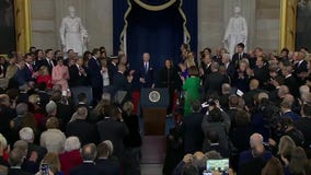 Pres. Biden, VP Harris get standing ovation