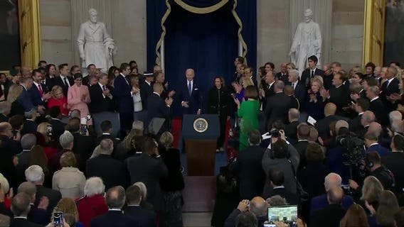 Pres. Biden, VP Harris get standing ovation