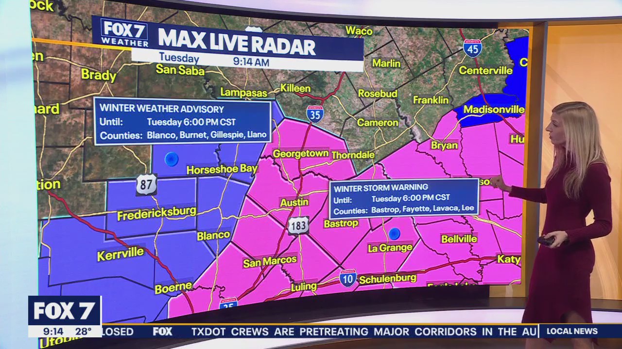 Austin weather: Snow moves out and temps will rise