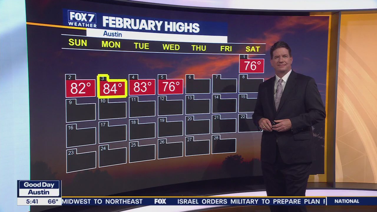 Austin weather: Warm start to February