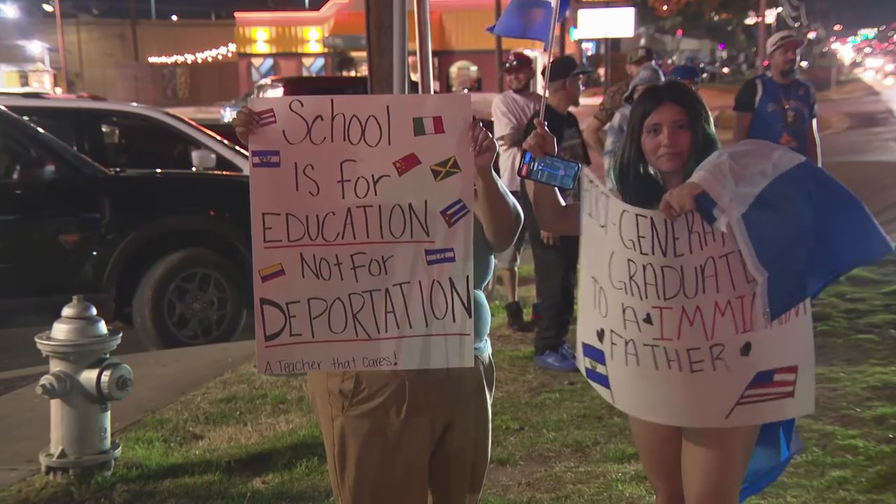 Anti-ICE protest in North Austin
