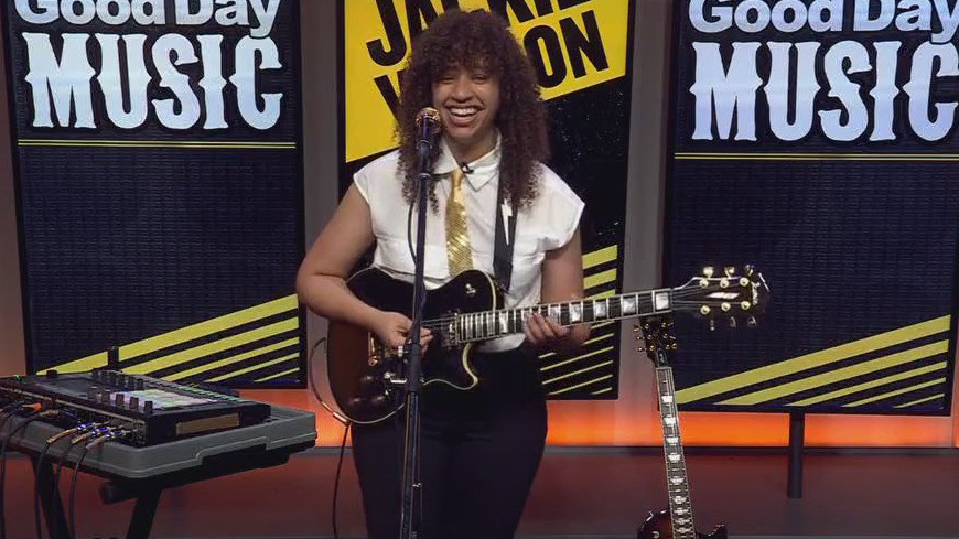 Jackie Venson performs in FOX 7 Austin studios