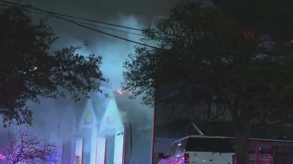 Action Pawn structure fire in North Austin