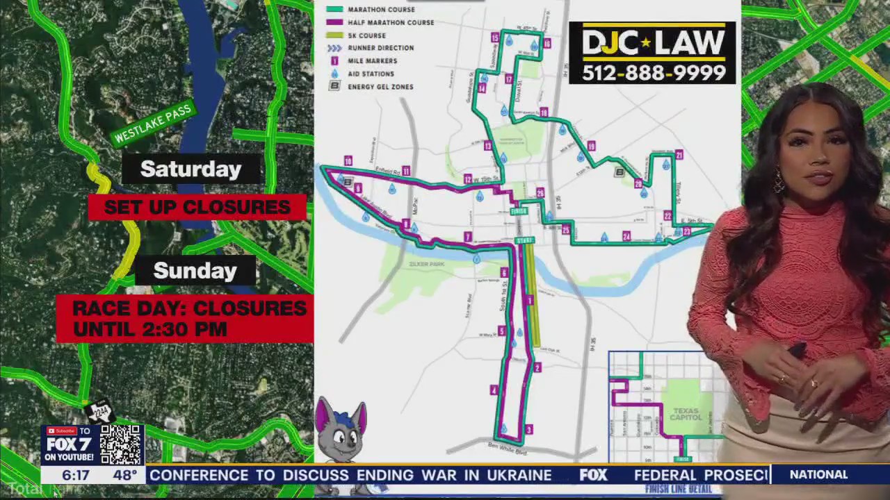 Austin Marathon 2025: Street closures across the city