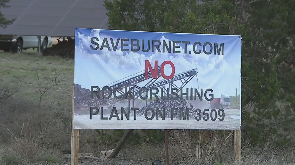 Controversial rock crusher quarry in Burnet