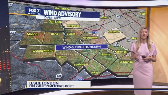 Austin weather: Wind advisory in Central Texas