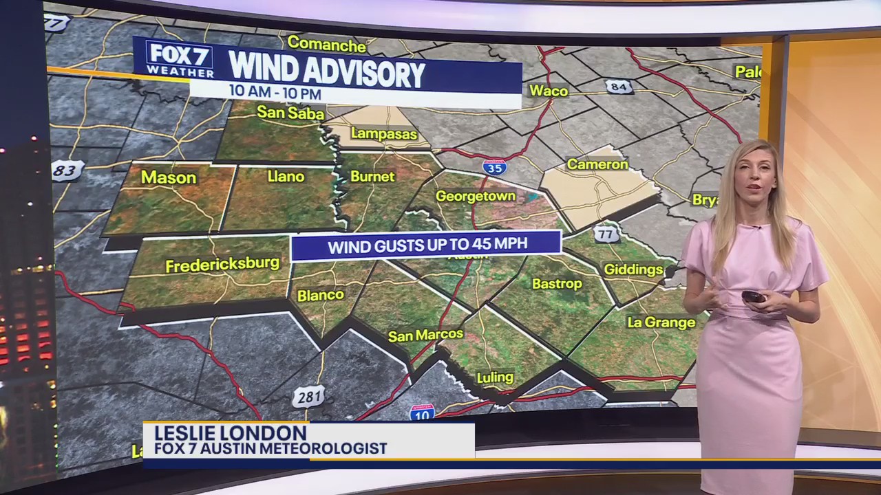 Austin weather: Wind advisory in Central Texas
