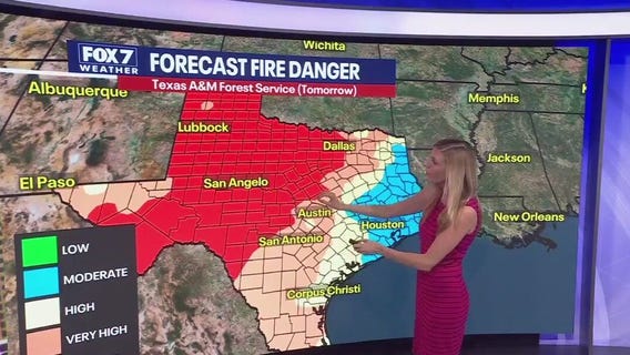 Austin weather: Very high fire danger for Central TX