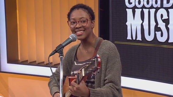 Chrissy Symone performs in FOX 7 Austin studios