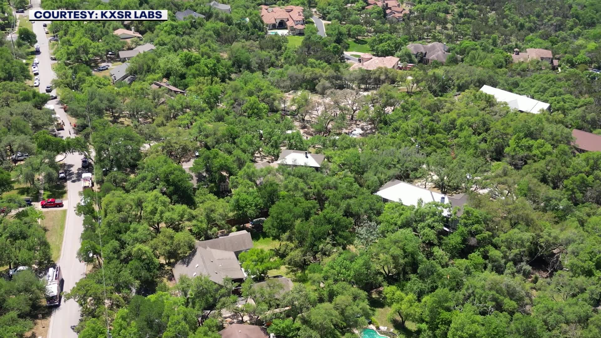 Drone footage of NW house explosion aftermath