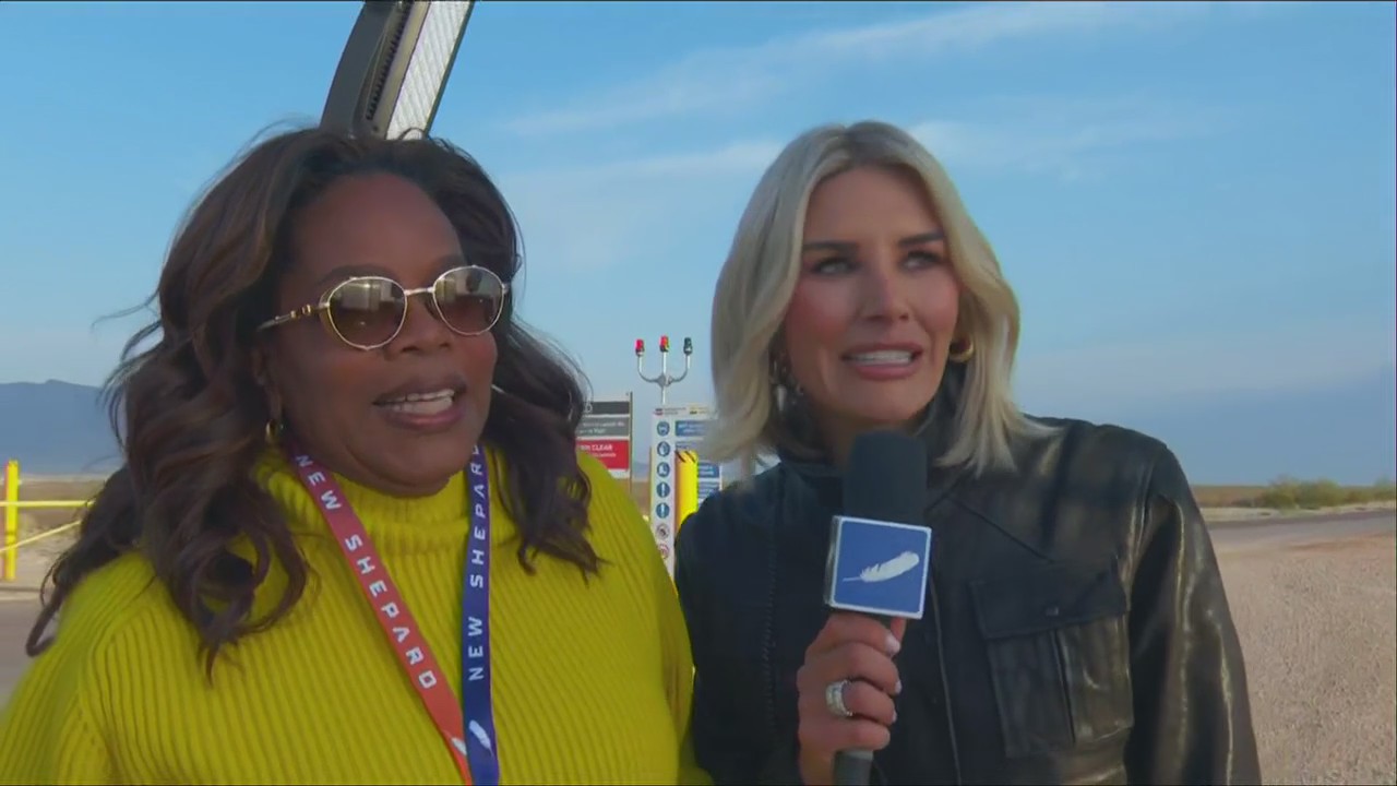 Blue Origin space launch: Oprah Winfrey interview