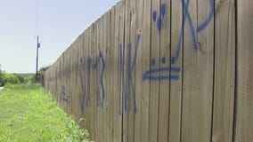 Gang graffiti in Hays County