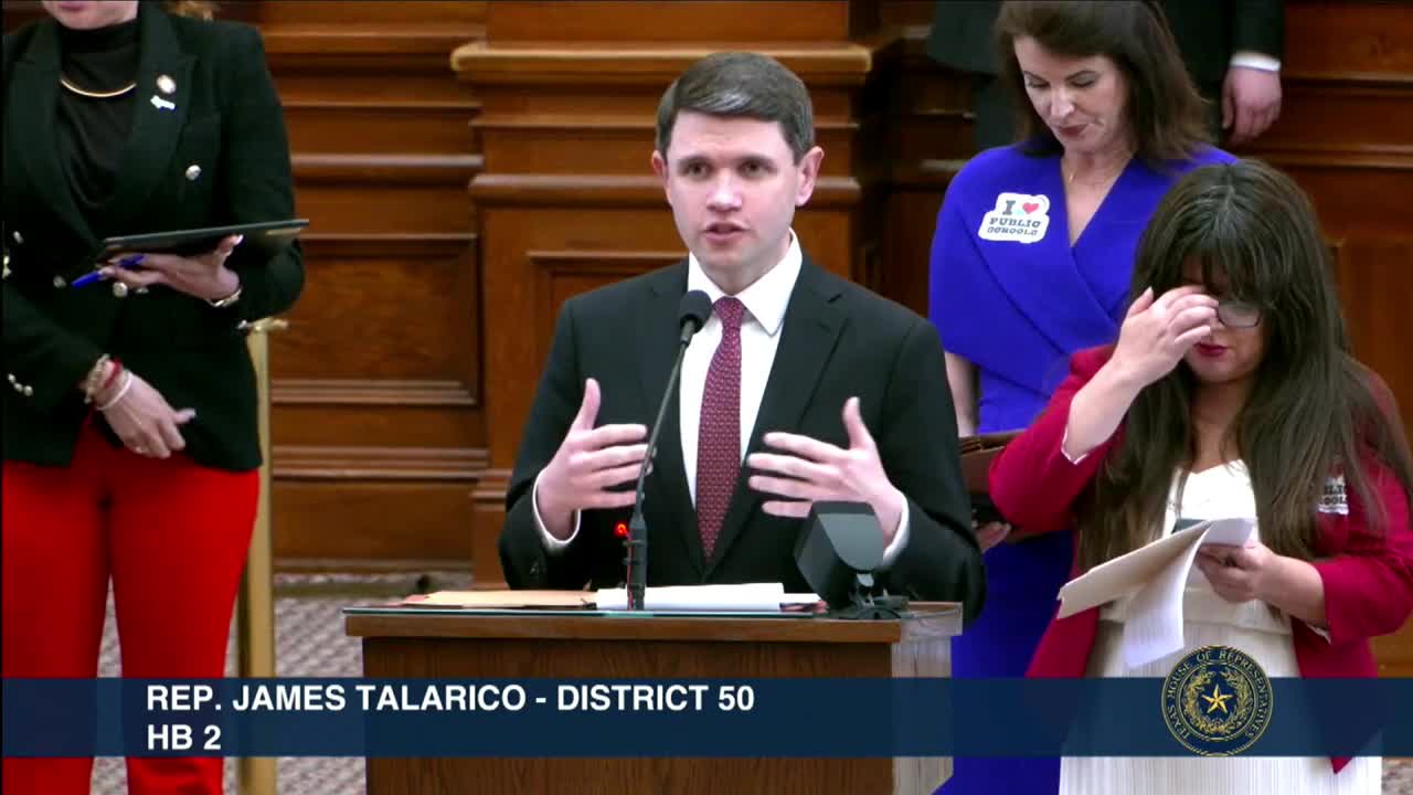 James Talarico and Brad Buckley spar over school funds