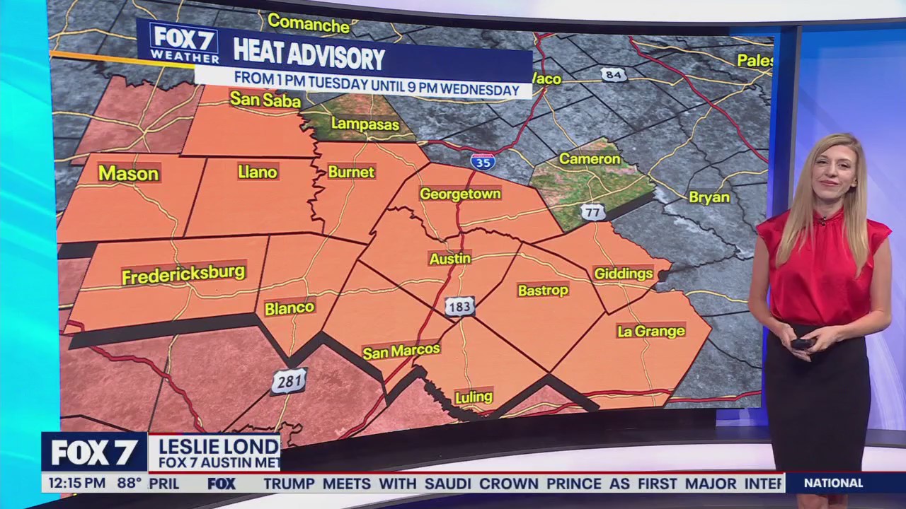 Austin weather: Heat advisories issued | FOX 7 Austin