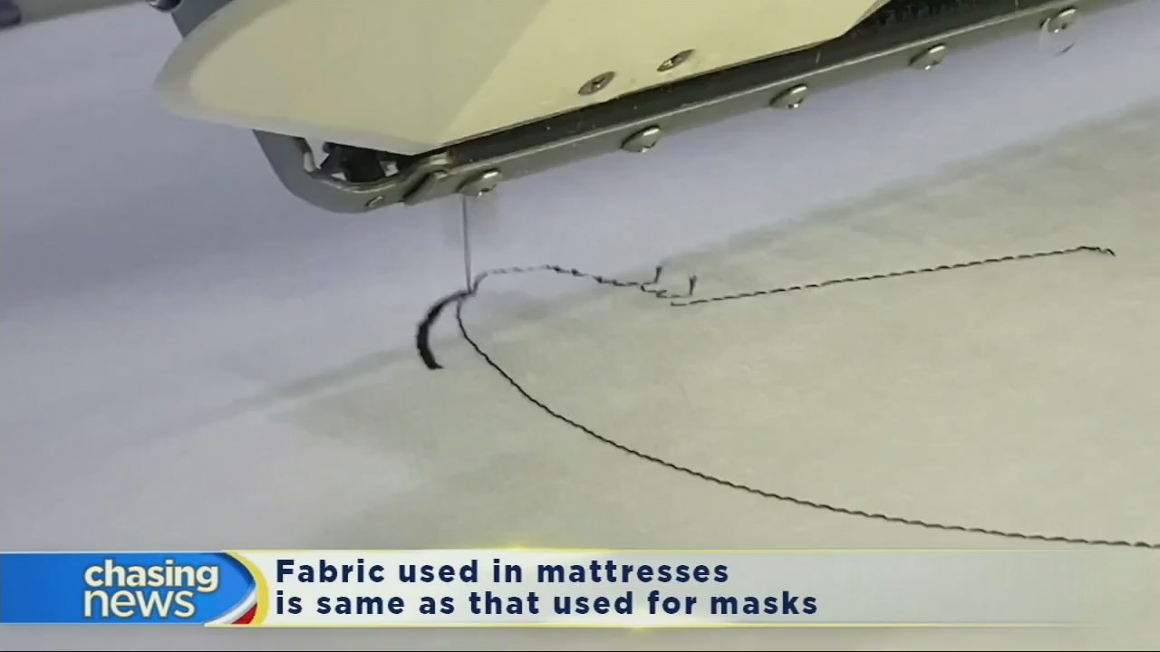 Mattress manufacturer adjusts production to make face masks