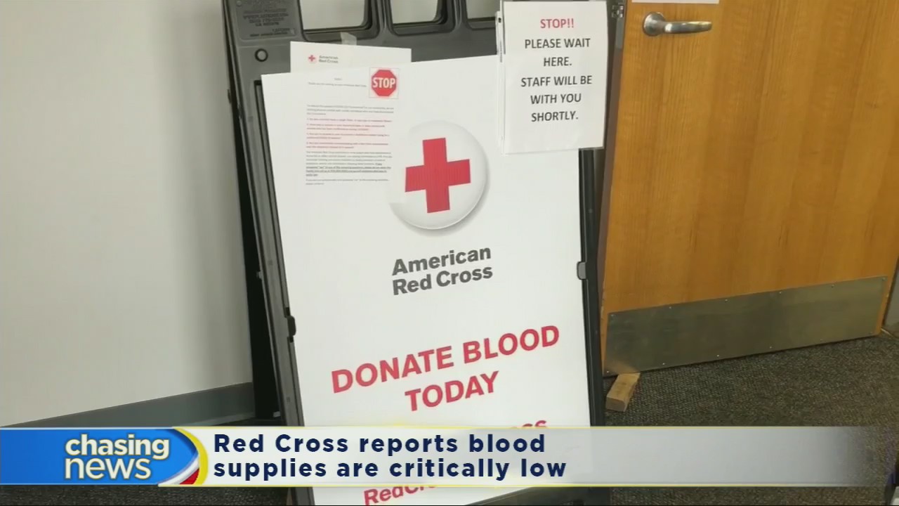 Red Cross reports blood supplies are critically low
