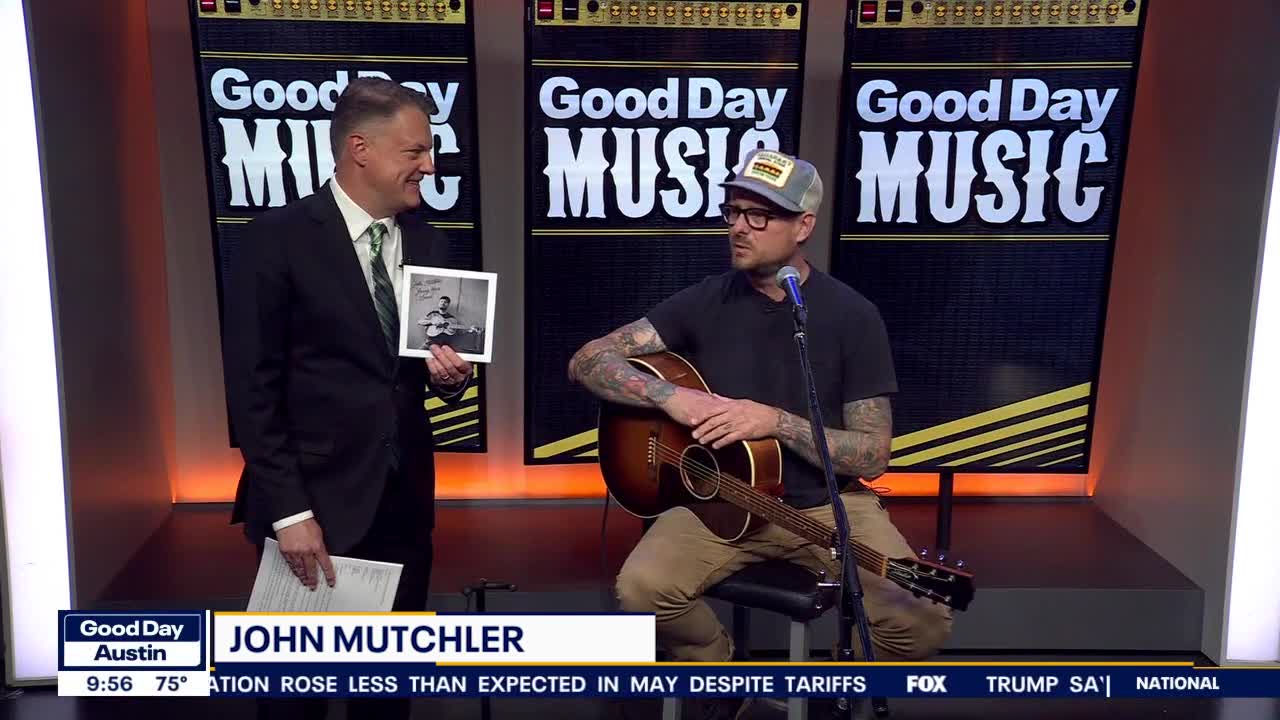 John Mutchler performs in FOX 7 Austin studios