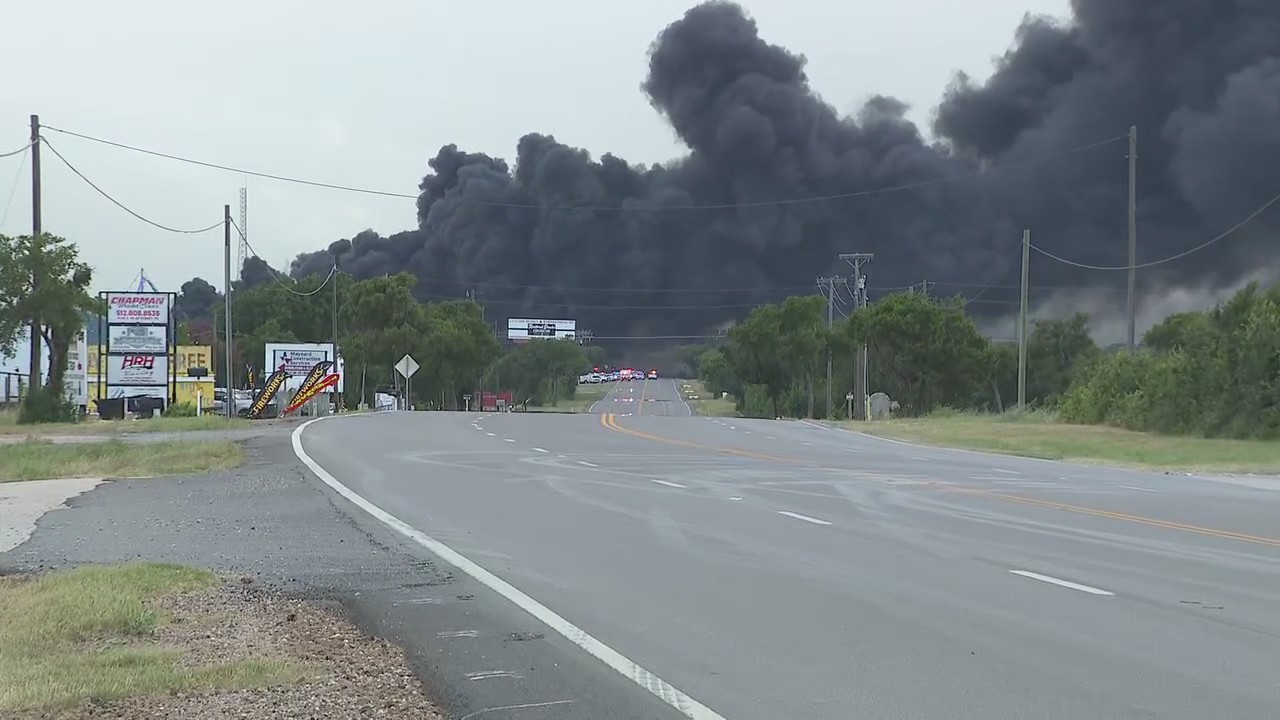 Firefighters fight large fire in Burnet