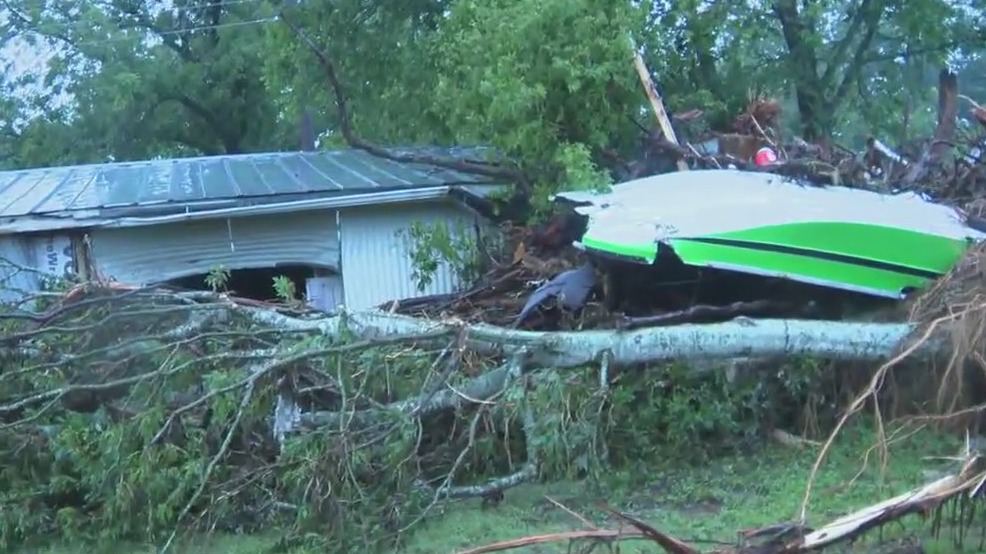 Texas flooding: Damage along Nameless Road