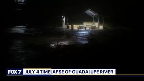 Texas floods: July 4 Guadalupe River timelapse