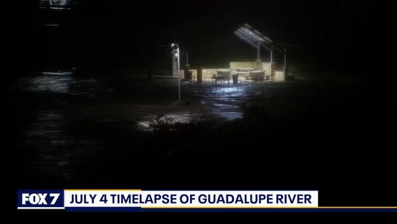 Texas floods: July 4 Guadalupe River timelapse
