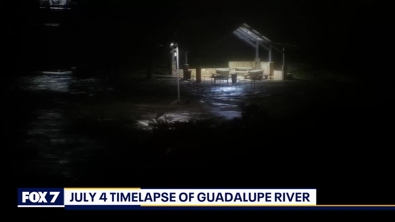 Texas floods: July 4 Guadalupe River timelapse