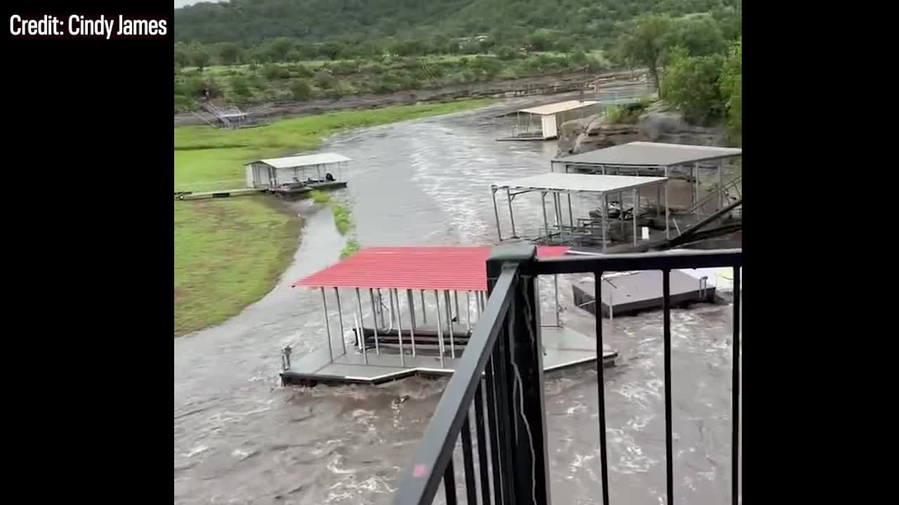 Dock floats away near Lake Buchanan